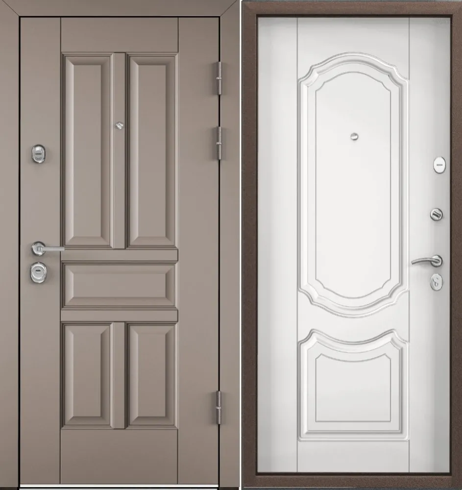 Фото Дверь Цербер 3К Чёрный муар Мистраль Латте Сменная панель DIS006480